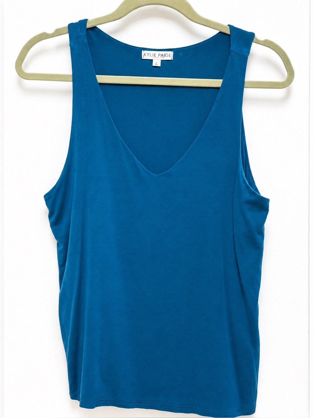 Kylie Paige “Amaya” Blue V-Neck Tank Top Cami Camisole | Super Soft! | EUC